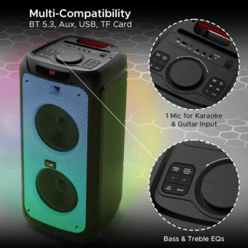 boAt Partypal 390 Bluetooth Party Speaker | 160 W | Space Black boAt Partypal 390 Bluetooth Party Speaker | 160 W | Space Black