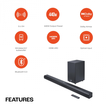 JBL Cinema SB590 Soundbar | Deep Bass | Dolby Atmos | 3.1 Channel | JBLSB590BLKIN RS JBL Cinema SB590 Soundbar | Deep Bass | Dolby Atmos | 3.1 Channel | JBLSB590BLKIN RS
