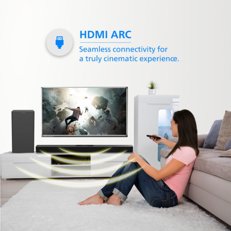Philips Bluetooth Soundbar | 120 W | 2.1 Channel | Black | TAB4218/94 Philips Bluetooth Soundbar | 120 W | 2.1 Channel | Black | TAB4218/94