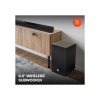 JBL Cinema SB180 Bluetooth Soundbar | 220 W | Wireless Subwoofer | Extra Deep Bass with Remote | Black | JBLSB180BLKIN