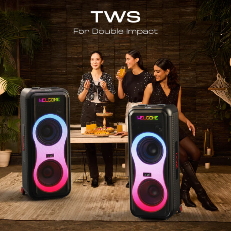 boAt PartyPal 600 Bluetooth Party Speaker | 220W | Premium Black boAt PartyPal 600 Bluetooth Party Speaker | 220W | Premium Black