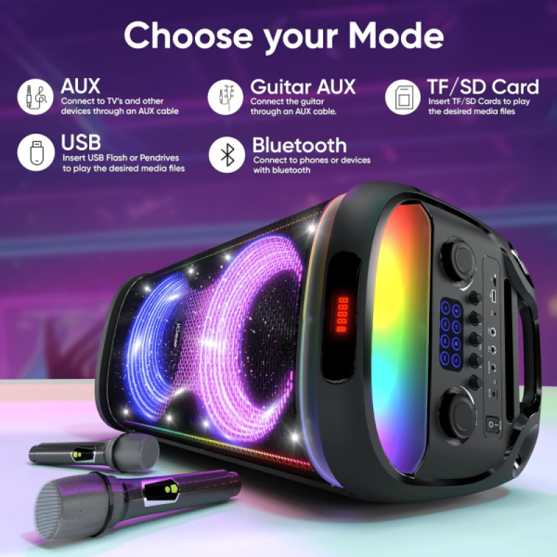 iGear X-Bass 160 Portable Bluetooth Party Speaker | 160W | Black iGear X-Bass 160 Portable Bluetooth Party Speaker | 160W | Black