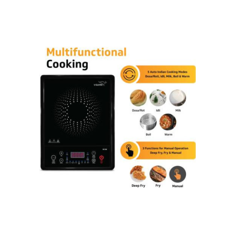 V-Guard VIC 06 Induction Cooktop | Black V-Guard VIC 06 Induction Cooktop | Black
