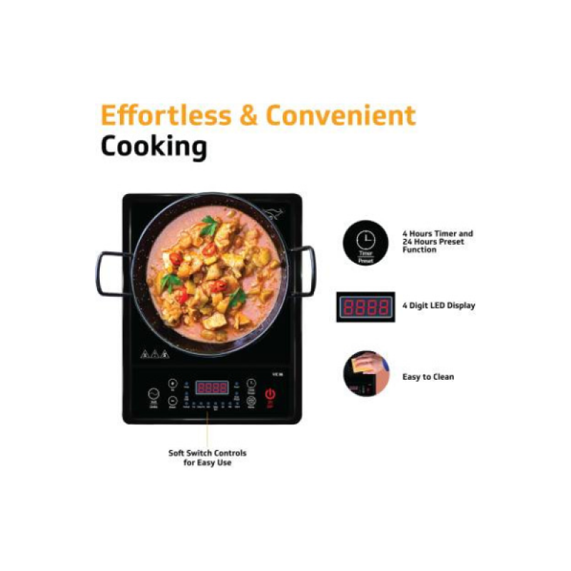 V-Guard VIC 06 Induction Cooktop | Black V-Guard VIC 06 Induction Cooktop | Black