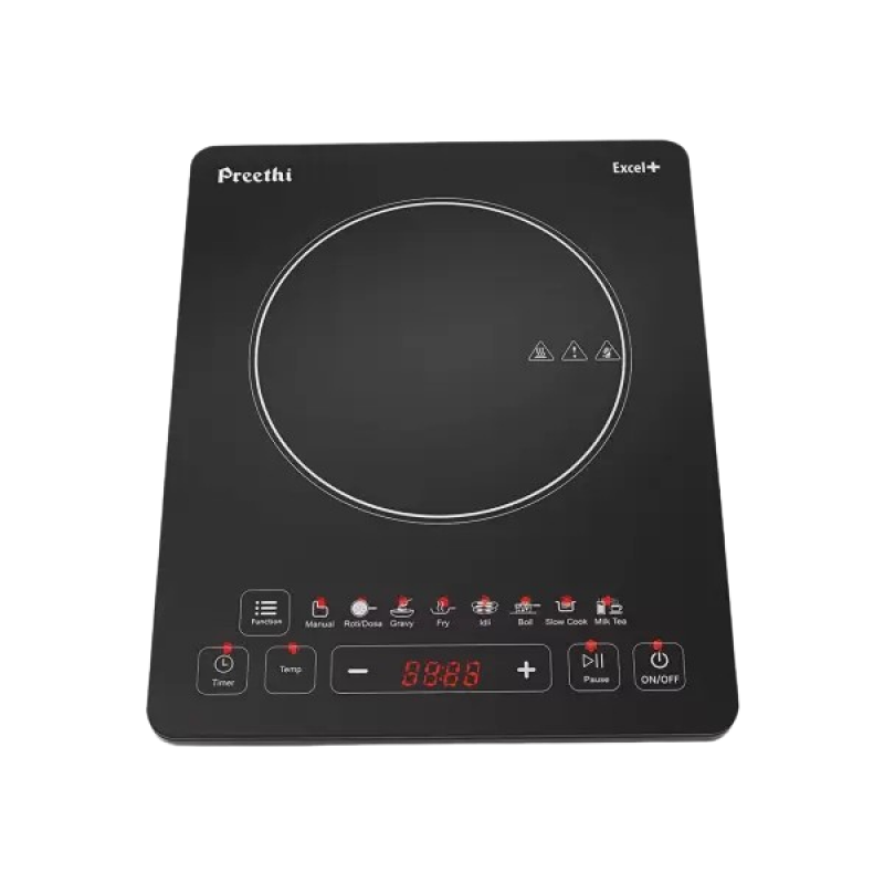 Preethi Excel Plus IC 117 Induction Cooktop | Touch Panel | Black