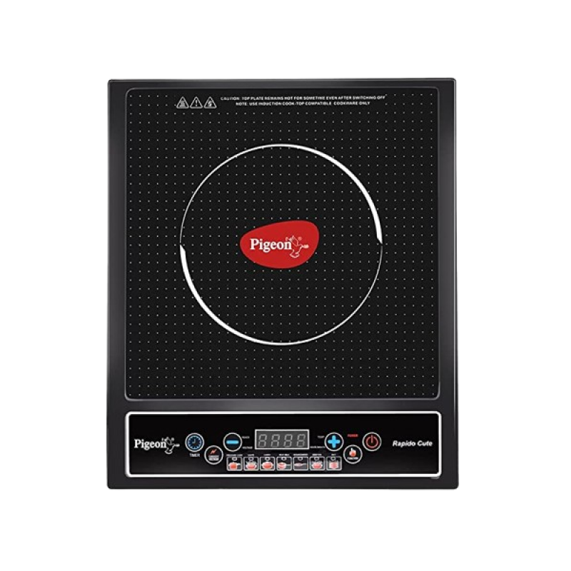 Pigeon by Stovekraft Copper Coil Rapido Cute Induction Cooktop | Black