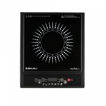 Bajaj Splendid 120TS Induction Cooktop With Tact Switch Stove | 1200 Watts | Digital Led Display | Black & White