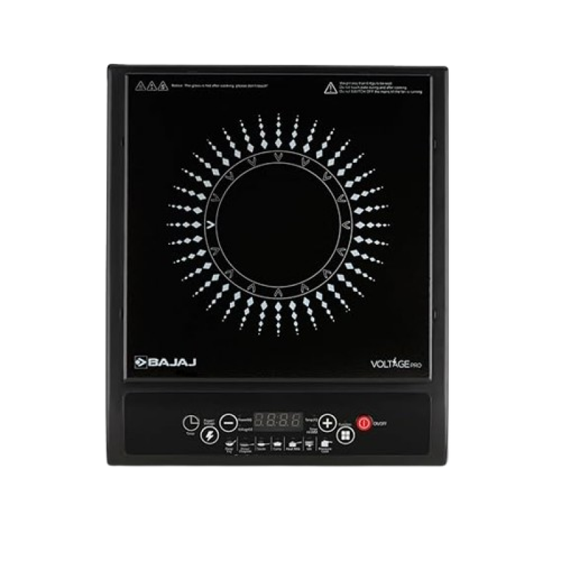 Bajaj Splendid 120TS Induction Cooktop With Tact Switch Stove | 1200 Watts | Digital Led Display | Black & White Bajaj Splendid 120TS Induction Cooktop With Tact Switch Stove | 1200 Watts | Digital Led Display | Black & White
