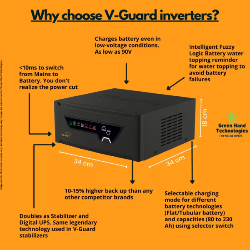 V-Guard Prime 2250 Pure Sine Wave Inverter V-Guard Prime 2250 Pure Sine Wave Inverter