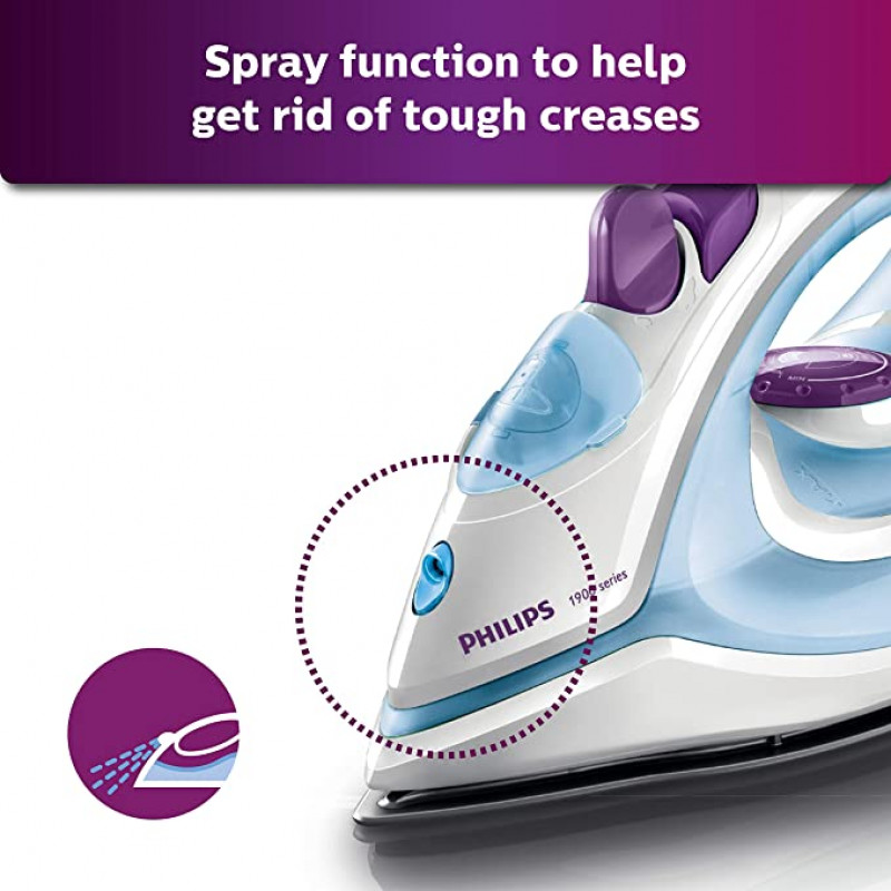 Philips Steam Iron with Spray | 1440 W | Blue | GC1905 Philips Steam Iron with Spray | 1440 W | Blue | GC1905