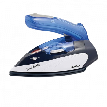 Havells Plastic Travel Buddy Steam Iron | 800 W | Blue & Grey