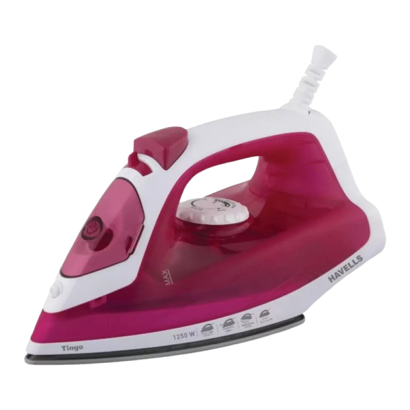 Havells Tinyo Steam Iron | 1250 W | Pink Havells Tinyo Steam Iron | 1250 W | Pink