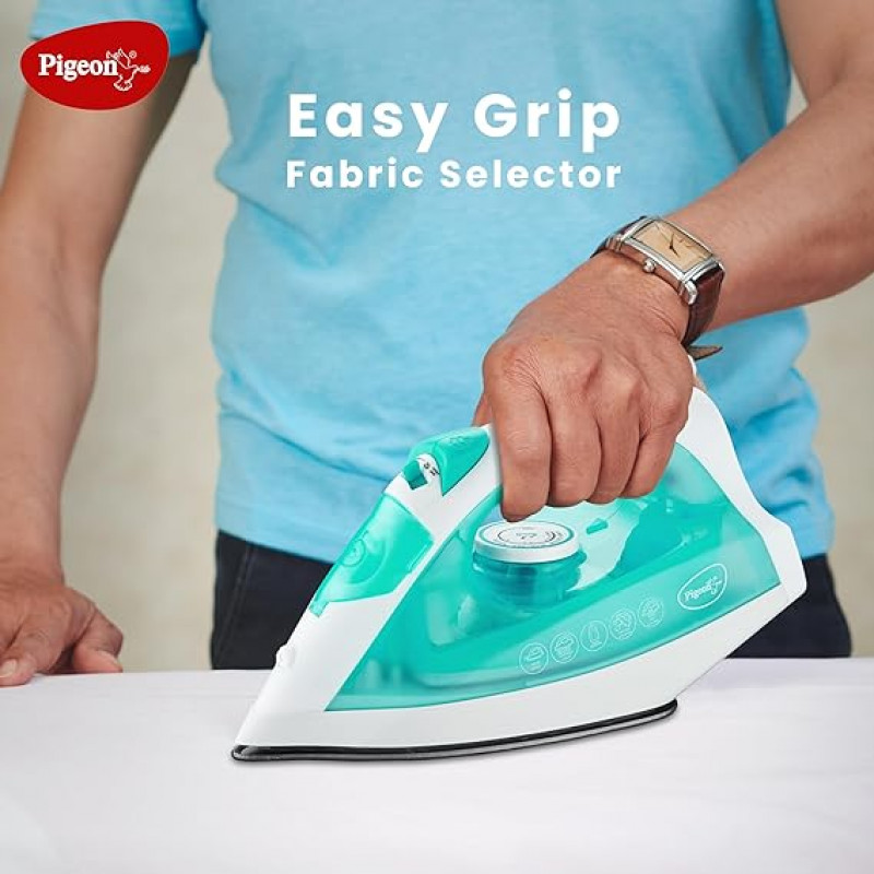 Pigeon Aluminum By Stovekraft Steam Iron Velvet |1600 Watts | Spray | Green Pigeon Aluminum By Stovekraft Steam Iron Velvet |1600 Watts | Spray | Green