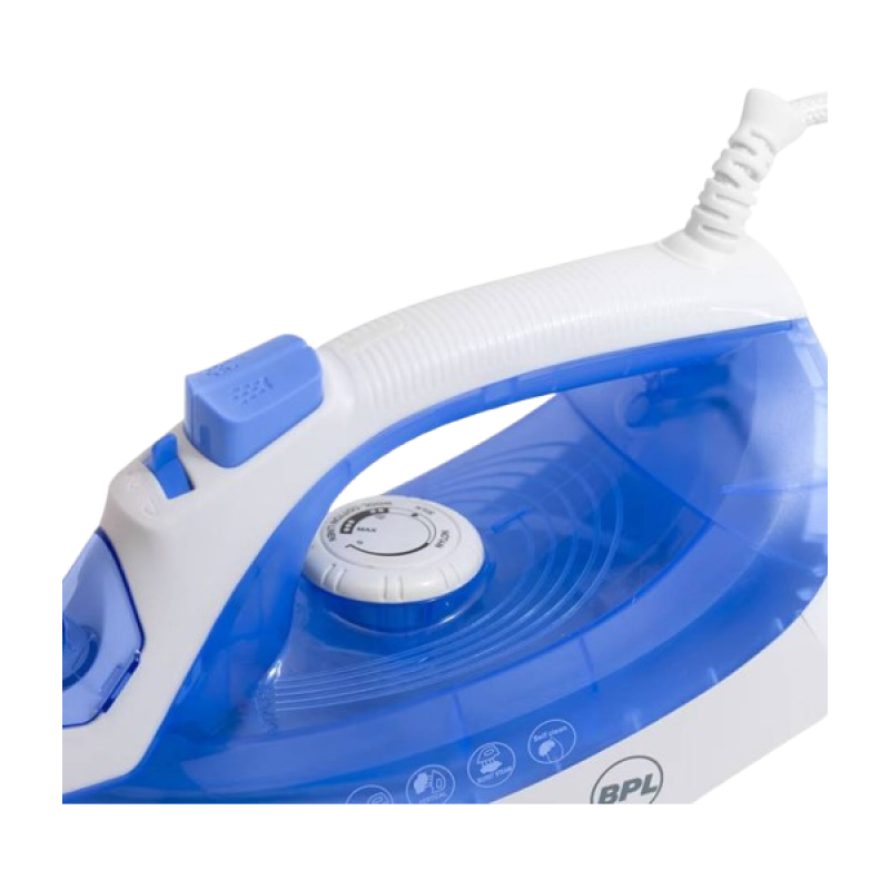 BPL Steam Iron | 1200 W | Blue and White BPL Steam Iron | 1200 W | Blue and White