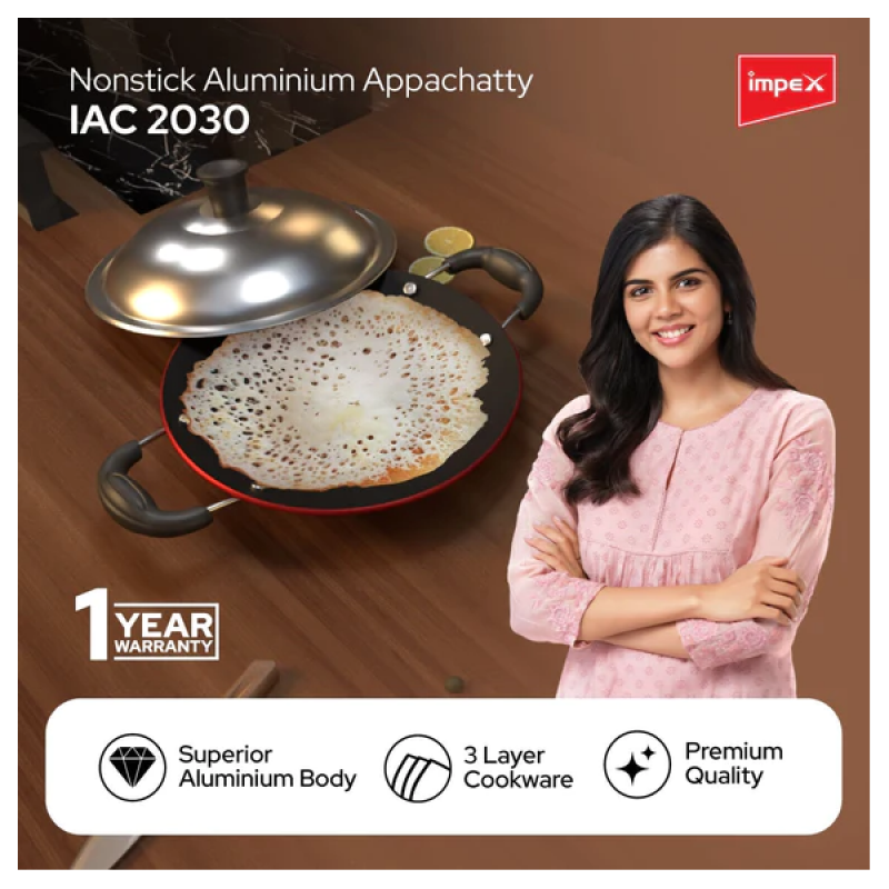 Impex IAC 2030 | Non-Stick | Aluminium Appachatty Impex IAC 2030 | Non-Stick | Aluminium Appachatty