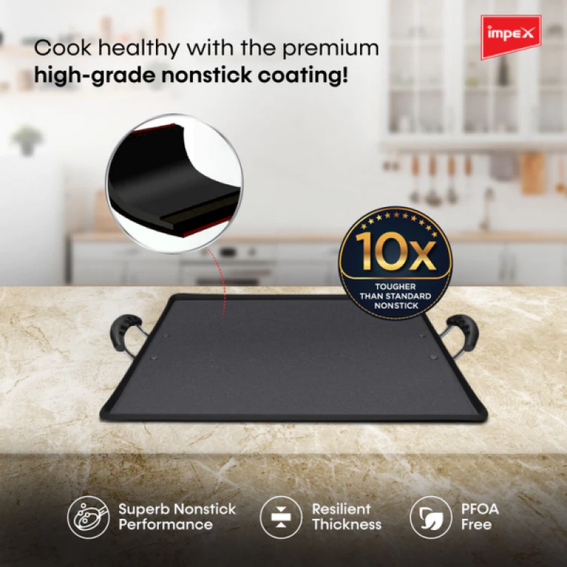 Impex IPT 3438 HV Nonstick Aluminium Induction Base Pathiri Tawa Impex IPT 3438 HV Nonstick Aluminium Induction Base Pathiri Tawa
