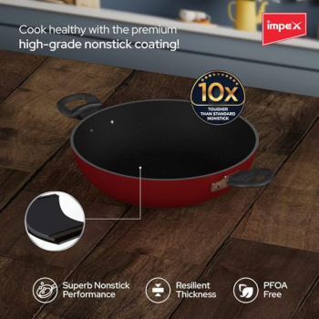 Impex Non Stick Aluminium Kadai Pan | IKP-2465