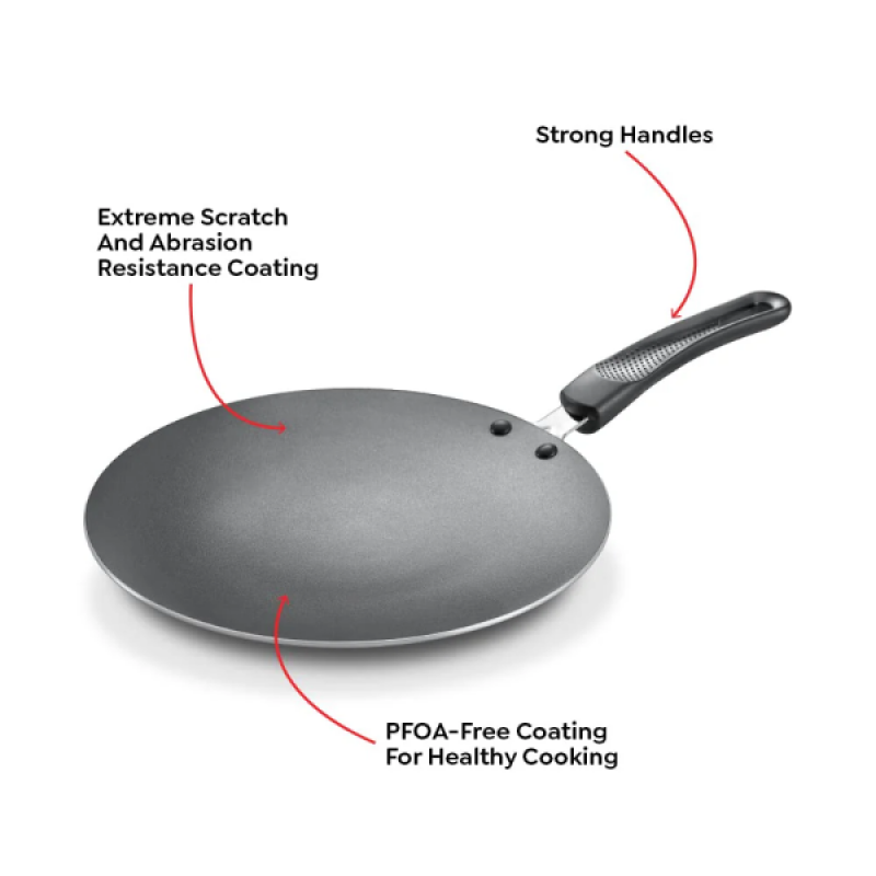 Prestige Omega Select Plus Concave Tawa | 280 mm | Black Prestige Omega Select Plus Concave Tawa | 280 mm | Black