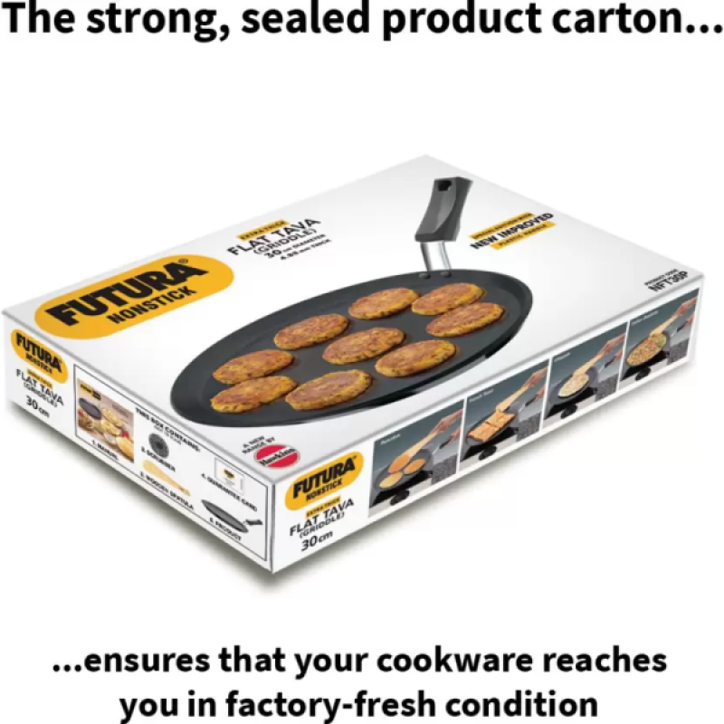 Hawkins Non Stick Flat Tawa | NFT30P | 30 cm | Plastic Handle Hawkins Non Stick Flat Tawa | NFT30P | 30 cm | Plastic Handle