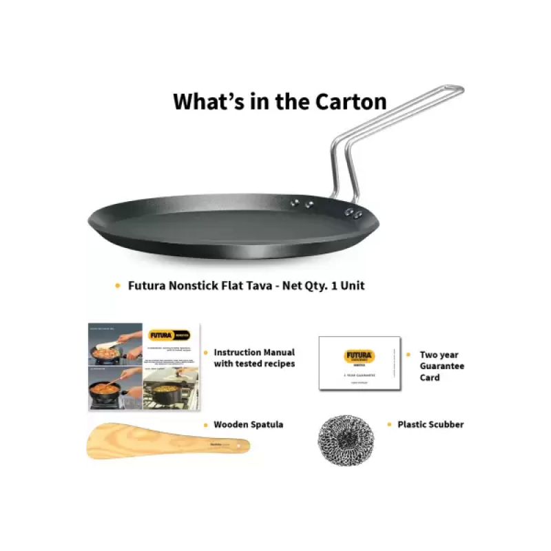 Hawkins Non Stick Flat Tawa | 30 cm | 4.88 mm | INFT30 Hawkins Non Stick Flat Tawa | 30 cm | 4.88 mm | INFT30