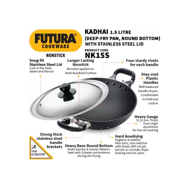 Hawkins Deep-Fry Pan | 22 cm | 1.5 L | NK15S Hawkins Deep-Fry Pan | 22 cm | 1.5 L | NK15S