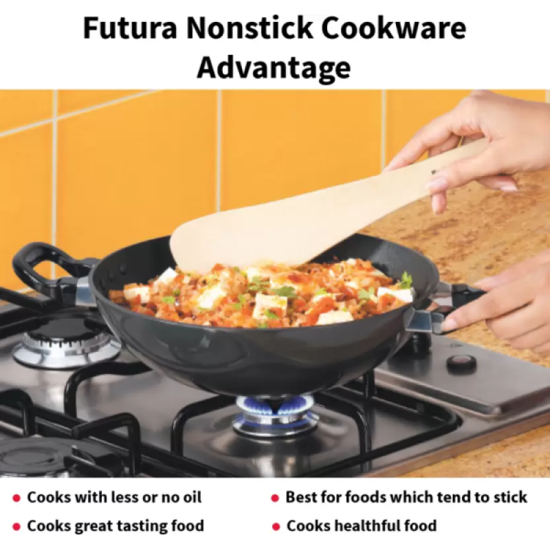 Hawkins Futura Nonstick Kadhai | 4 L | 30 cm | NK40S Hawkins Futura Nonstick Kadhai | 4 L | 30 cm | NK40S