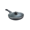 Prestige Aluminium Omega Deluxe Granite Fry Pan with Lid | 28 cm | Black