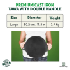 The Indus Valley Cast Iron Double Handle Tawa | 12 Inch The Indus Valley Cast Iron Double Handle Tawa | 12 Inch