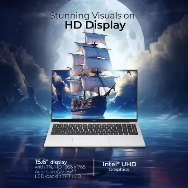 Acer Aspire 3 Laptop | Intel Celeron Dual Core N4500 | 8 GB | 512 GB SSD | Steel Grey | A325-45 Acer Aspire 3 Laptop | Intel Celeron Dual Core N4500 | 8 GB | 512 GB SSD | Steel Grey | A325-45
