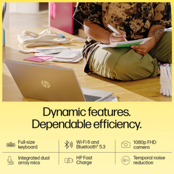 HP 15 Laptop | AMD Ryzen 3 7320U | 8 GB | 512 GB SSD | Natural Silver |15-fc0154AU