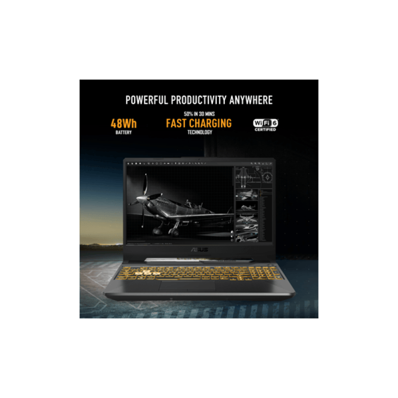ASUS TUF Gaming A15 Laptop | AMD Ryzen 7 7435HS | 16GB | 512GB | 4GB Graphics NVIDIA GeForce RTX 3050 | Graphite Black | FA566NCR-HN075W ASUS TUF Gaming A15 Laptop | AMD Ryzen 7 7435HS | 16GB | 512GB | 4GB Graphics NVIDIA GeForce RTX 3050 | Graphite Black | FA566NCR-HN075W