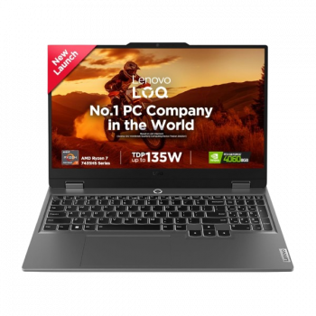 Lenovo LOQ Gaming Laptop | AMD Ryzen 7 7435HS | 24GB | 512GB | NVIDIA RTX 4060 8GB | Luna Grey | 83JC00EHIN