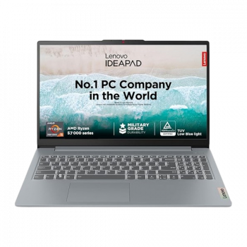 Lenovo IdeaPad Slim 3 Thin and Light Laptop | Ryzen 5 7530U | 8GB | 512GB SSD | Integrated AMD Radeon Graphics | Grey | 82XM00G1IN
