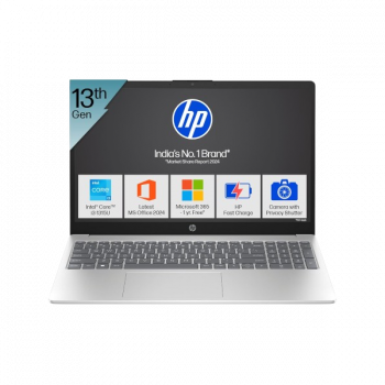 HP 15 Laptop | Intel Core i3 13th Gen 1315U | 8GB | 512GB SSD | Natural Silver | 15-FD0465TU