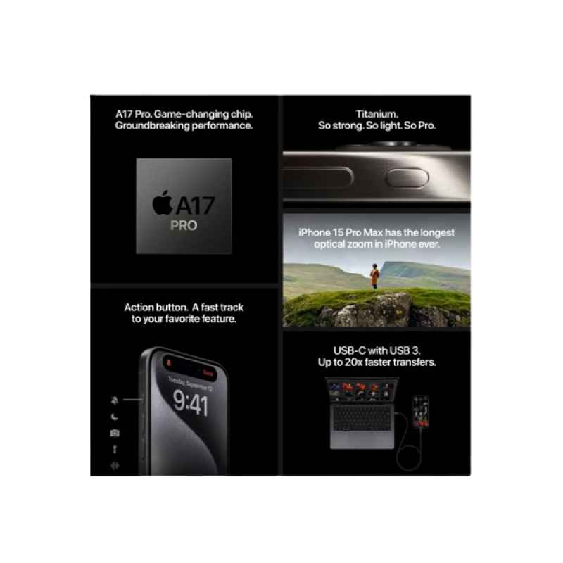 Apple iPhone 15 Pro | 1 TB | Black Titanium Apple iPhone 15 Pro | 1 TB | Black Titanium
