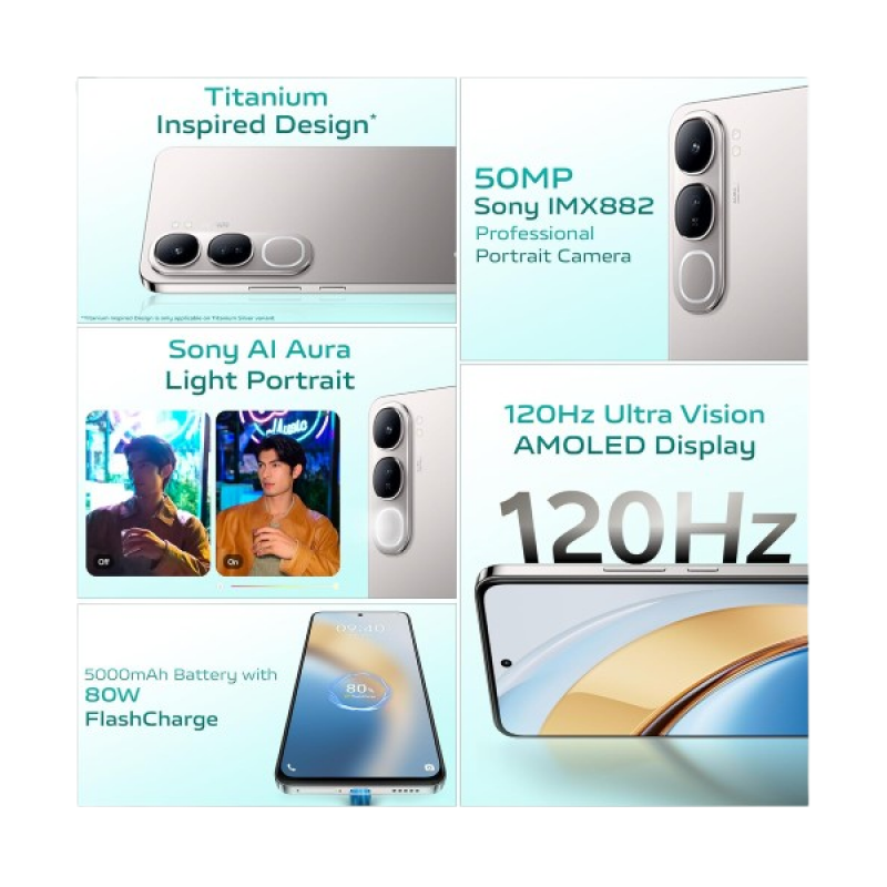 Vivo Y300 5G | 8GB | 256GB | Titanium Silver Vivo Y300 5G | 8GB | 256GB | Titanium Silver