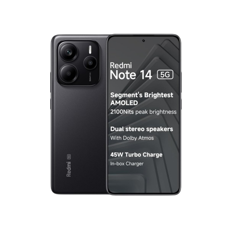 Redmi Note 14 5G | 8 GB | 256 GB | Titan Black Redmi Note 14 5G | 8 GB | 256 GB | Titan Black