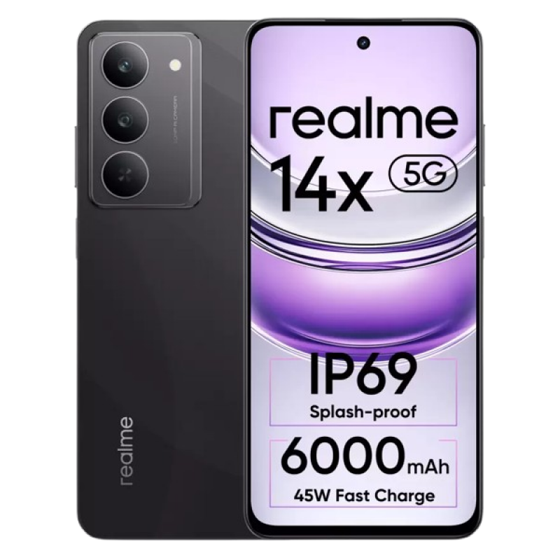 Realme 14x 5G | 8 GB | 128 GB | Crystal Black Realme 14x 5G | 8 GB | 128 GB | Crystal Black