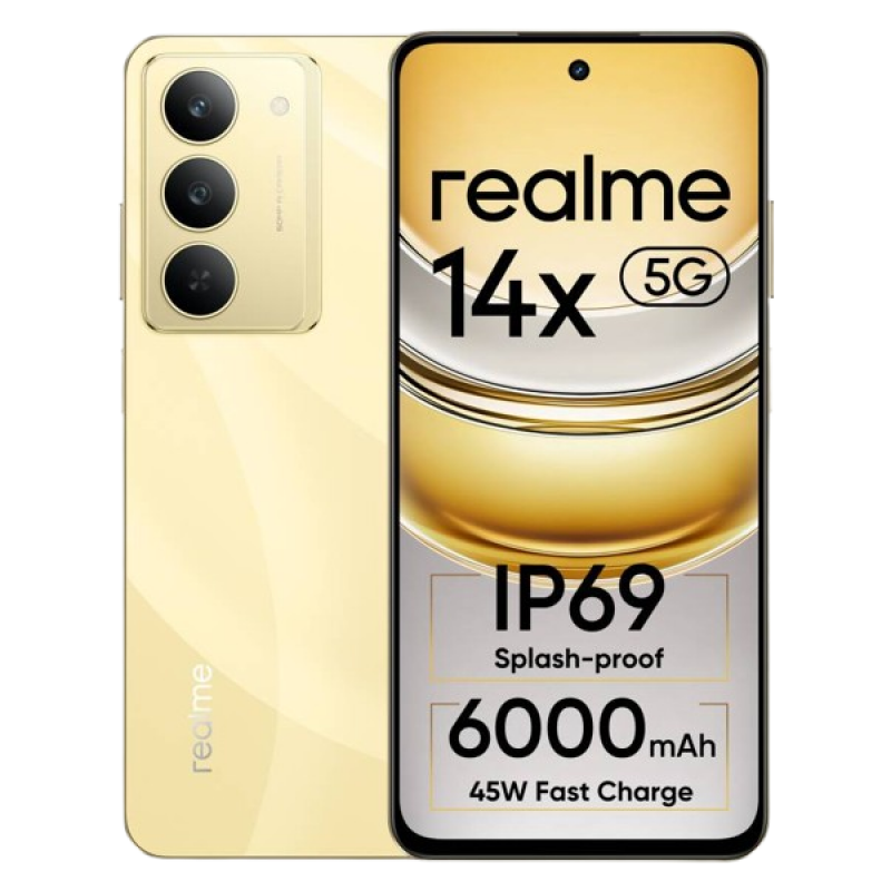 Realme 14x 5G | 6 GB | 128 GB | Golden glow Realme 14x 5G | 6 GB | 128 GB | Golden glow