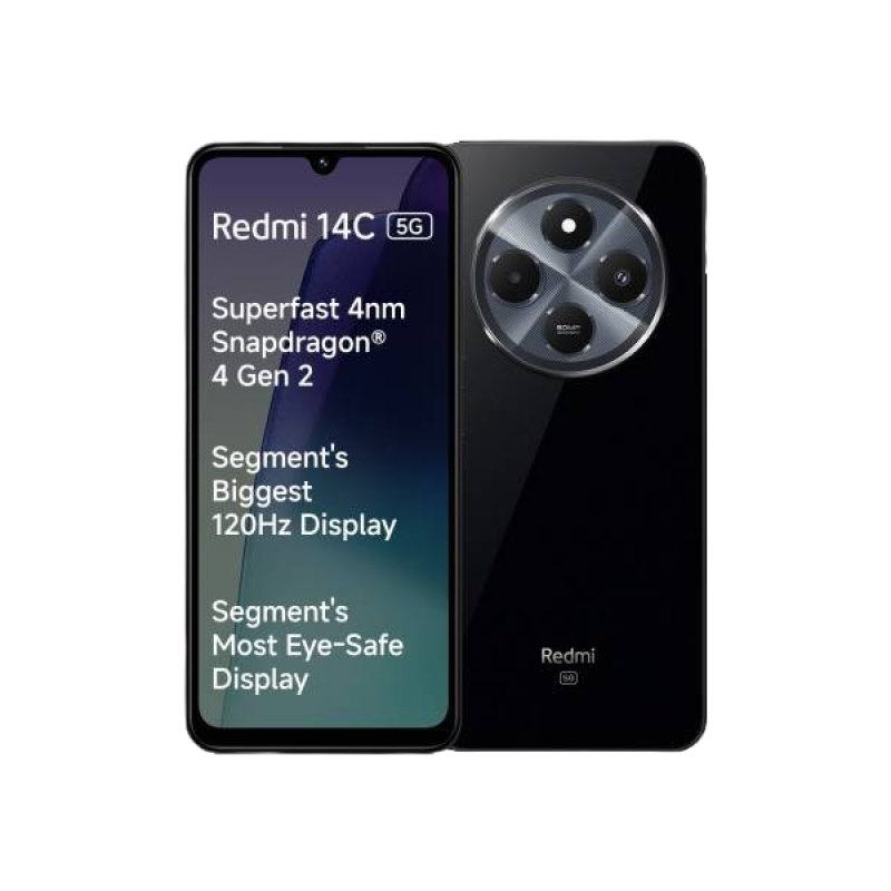 Redmi 14C 5G | 4 GB | 128 GB | Stargaze Black Redmi 14C 5G | 4 GB | 128 GB | Stargaze Black