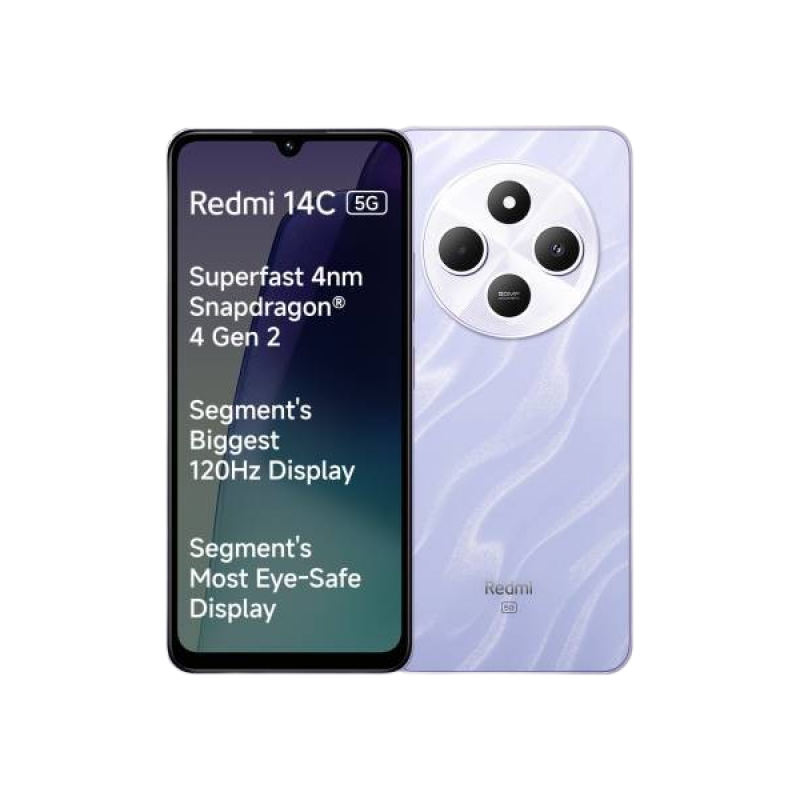 Redmi 14C 5G | 4 GB | 128 GB | Stardust Purple Redmi 14C 5G | 4 GB | 128 GB | Stardust Purple