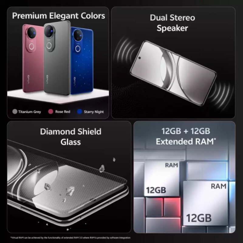 vivo V50 5G | 8 GB | 128 GB | Titanium Grey vivo V50 5G | 8 GB | 128 GB | Titanium Grey