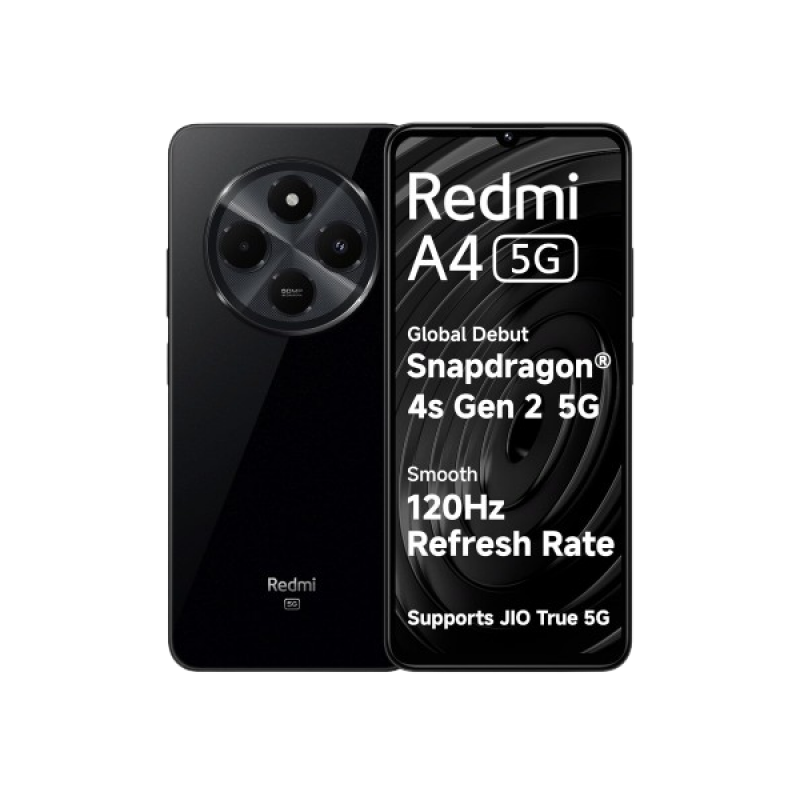 Redmi A4 5G | 4GB | 128GB | Starry Black Redmi A4 5G | 4GB | 128GB | Starry Black