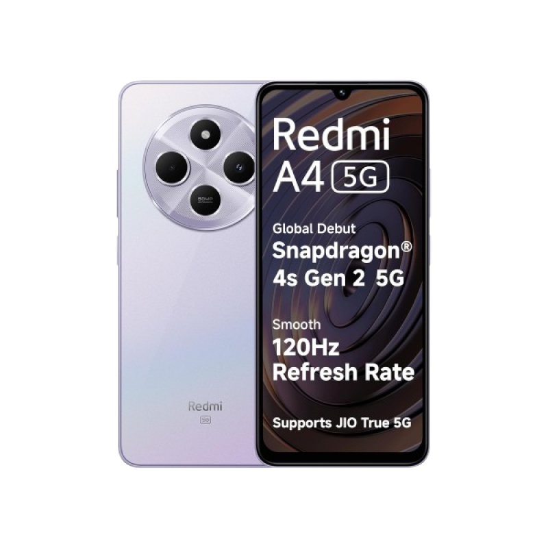 Redmi A4 5G | 4GB | 64GB | Sparkle Purple Redmi A4 5G | 4GB | 64GB | Sparkle Purple