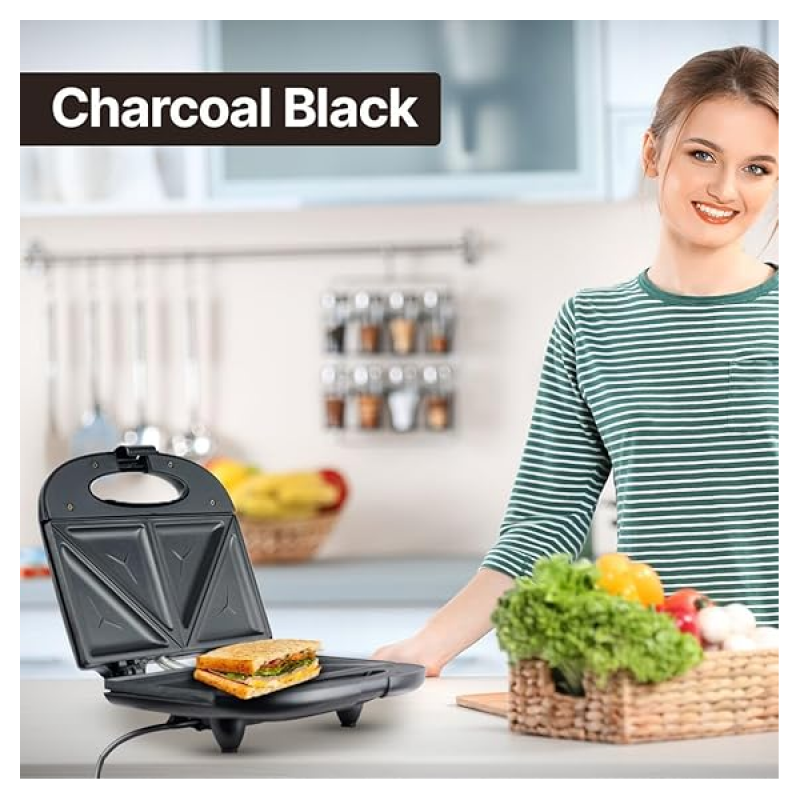 Prestige Sandwich Maker Fixed Plates | Black | PSMFB 41468 Prestige Sandwich Maker Fixed Plates | Black | PSMFB 41468