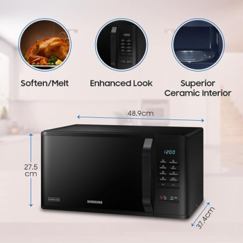 Samsung Solo Microwave Oven | 23 L | Auto Cook Programs | Deodorization Ceramic Enamel Cavity | Black | MS23A3513AK/TL Samsung Solo Microwave Oven | 23 L | Auto Cook Programs | Deodorization Ceramic Enamel Cavity | Black | MS23A3513AK/TL