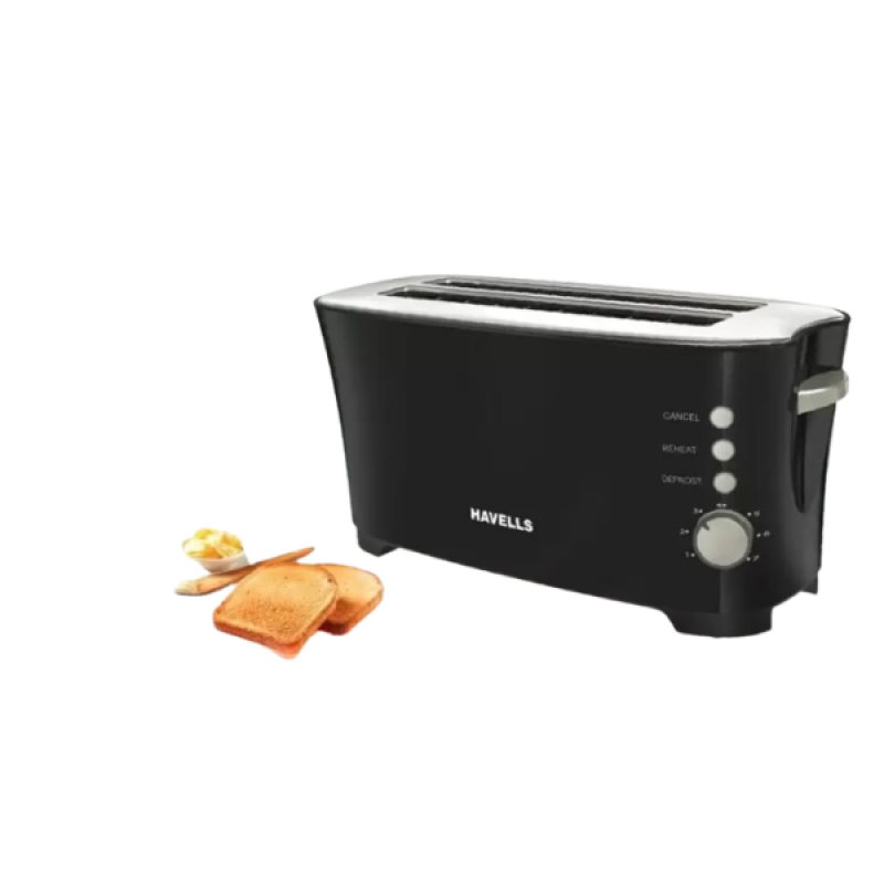 HAVELLS Feasto Pop Up Toaster | 4 Slice | 1350 W | Black HAVELLS Feasto Pop Up Toaster | 4 Slice | 1350 W | Black