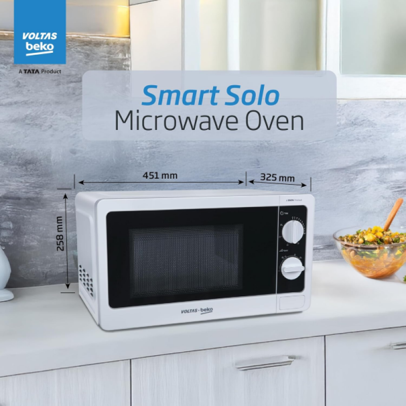 Voltas Beko smart solo Microwave oven | 20L | 700W | White | MS20MPW10 Voltas Beko smart solo Microwave oven | 20L | 700W | White | MS20MPW10
