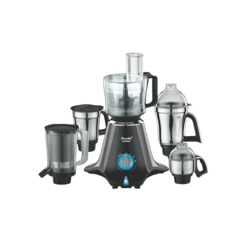 Preethi Zodiac Juicer Mixer Grinder | 750 W | 5 Jars | Black Light Grey | MG-218 Preethi Zodiac Juicer Mixer Grinder | 750 W | 5 Jars | Black Light Grey | MG-218