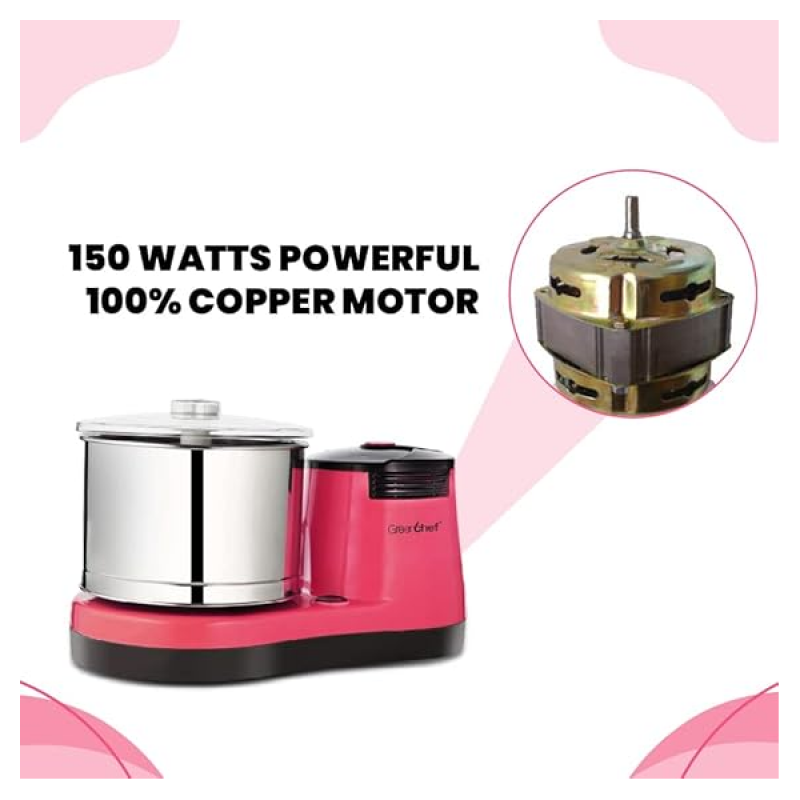 Greenchef Table Top Wet Grinder Turbojet | 2 L Greenchef Table Top Wet Grinder Turbojet | 2 L